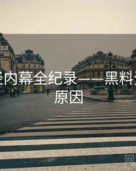 独家财经内幕全纪录——黑料资源背后原因
