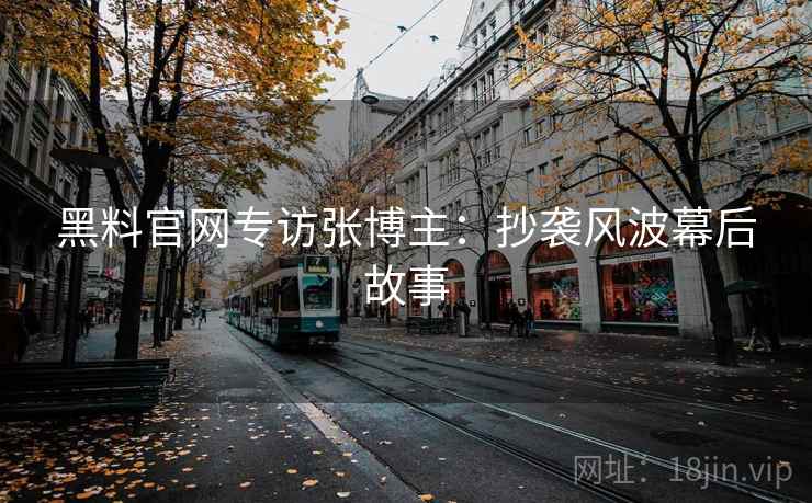 黑料官网专访张博主：抄袭风波幕后故事