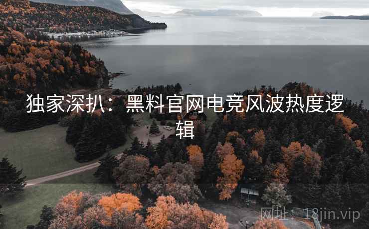 独家深扒：黑料官网电竞风波热度逻辑