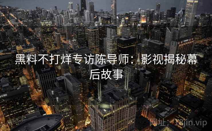 黑料不打烊专访陈导师：影视揭秘幕后故事