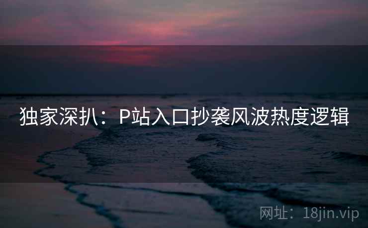 独家深扒：P站入口抄袭风波热度逻辑