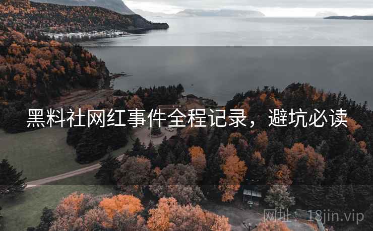 黑料社网红事件全程记录，避坑必读