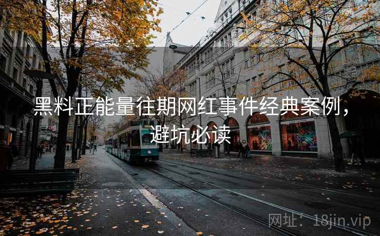 黑料正能量往期网红事件经典案例，避坑必读