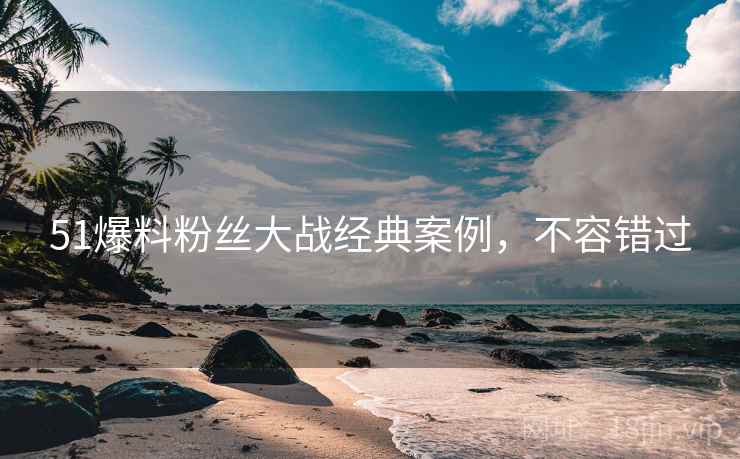 51爆料粉丝大战经典案例，不容错过