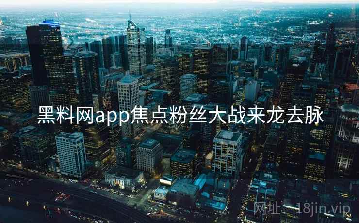 黑料网app焦点粉丝大战来龙去脉