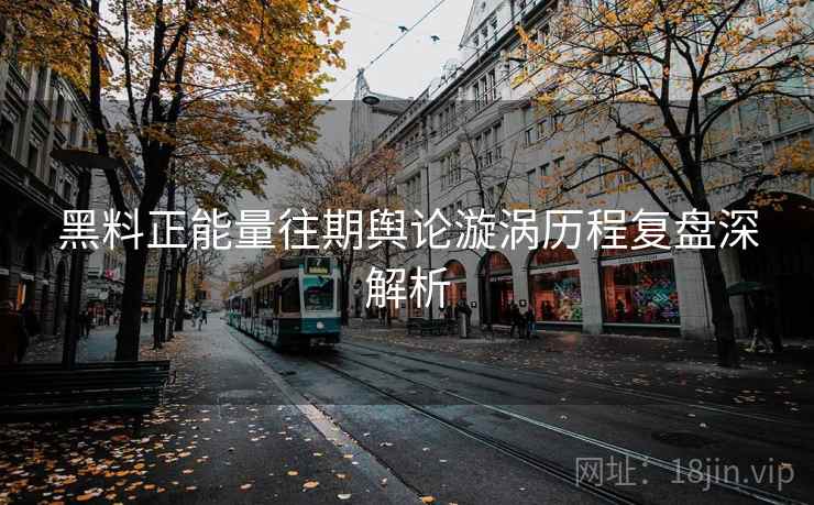 黑料正能量往期舆论漩涡历程复盘深解析